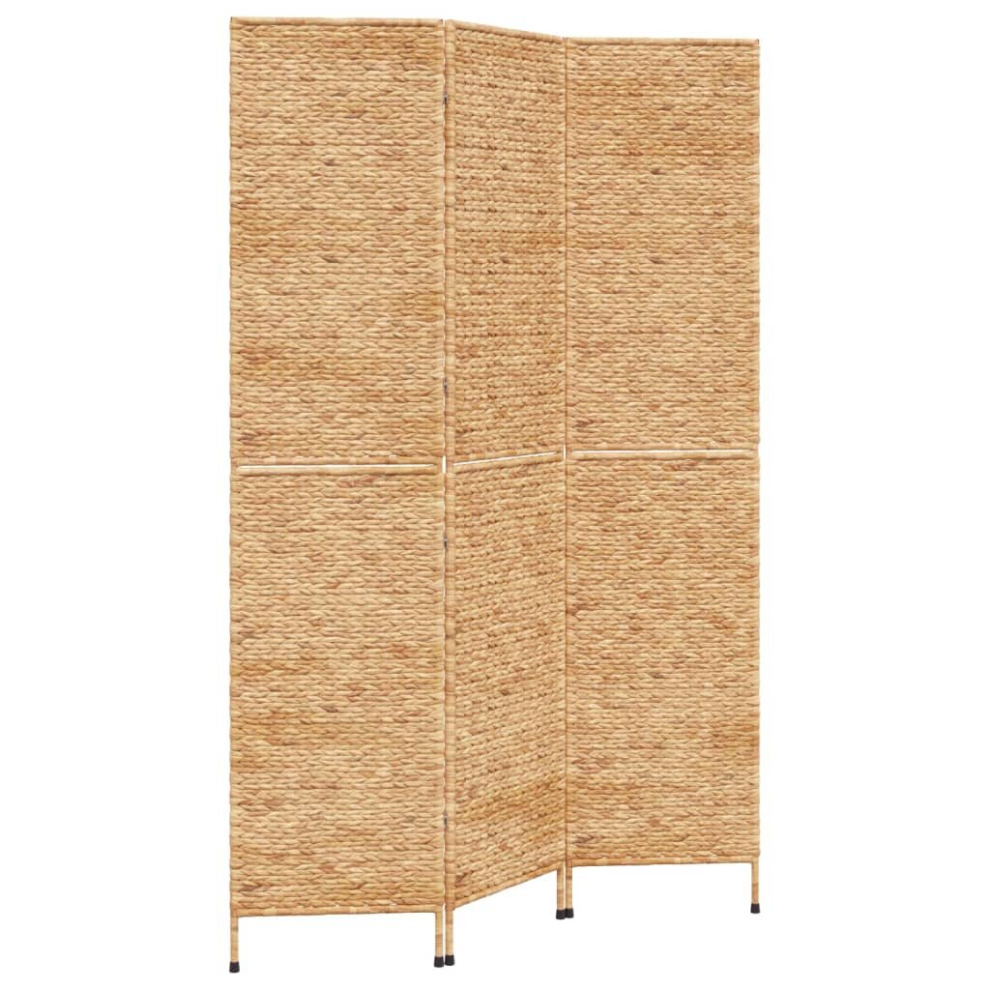 Vidaxl (Light 122 X 180 Cm) Room Divider Folding Balcony Privacy Screen 5-Panel Water Hyacinth Brown