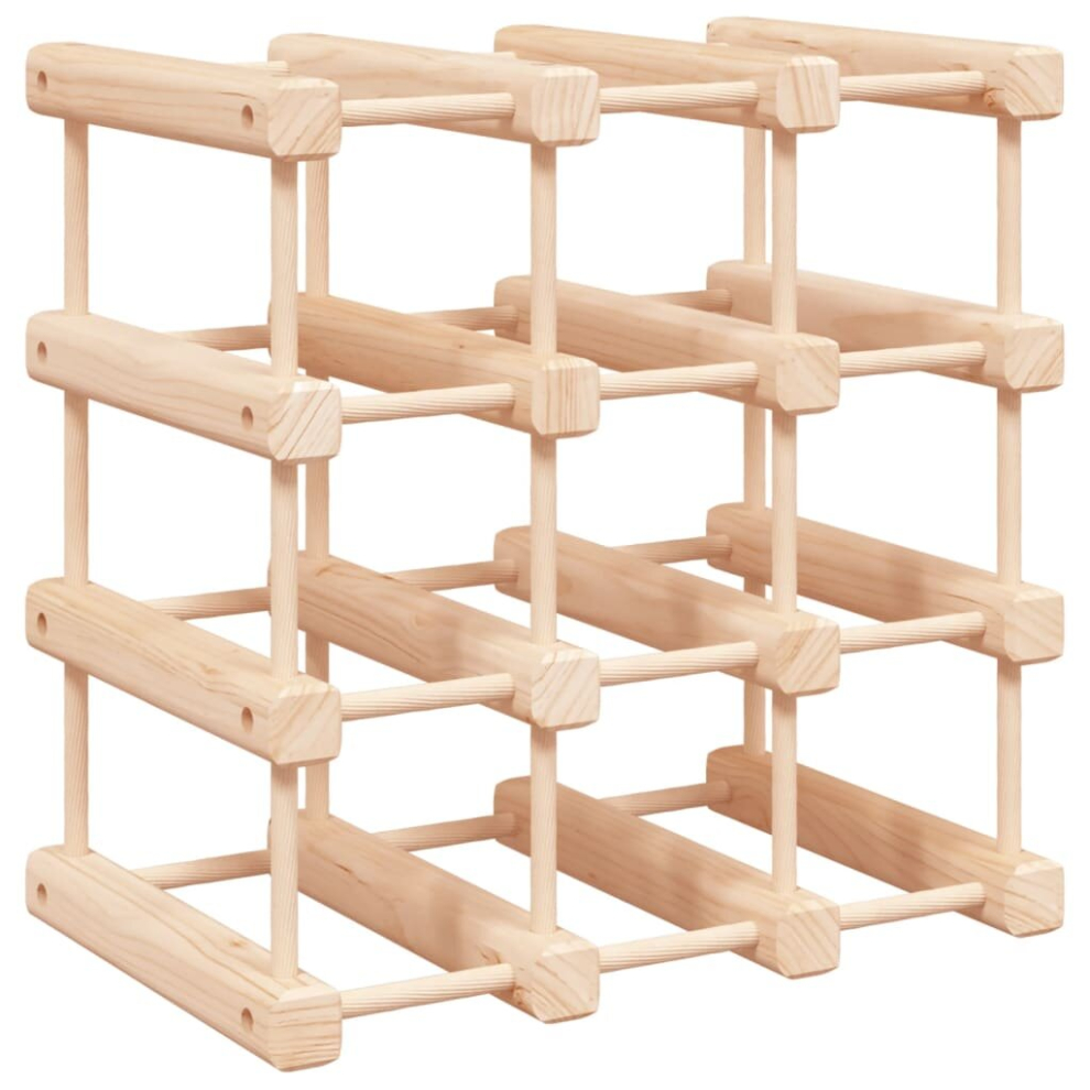 Vidaxl (12 Bottle) Wine Rack Drinking Rack Wine Shelf Wine Bottle Holder Solid Wood Pine