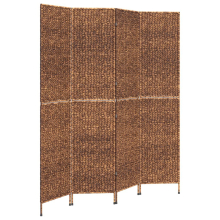 (brown, 163 x 180 cm) vidaXL Room Divider Folding Balcony Privacy Screen 5-Panel Water Hyacinth
