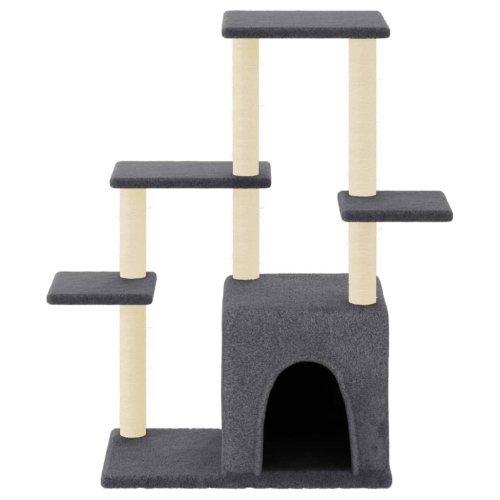 VidaXL (dark grey) vidaXL Cat Tree with Sisal Scratching Posts Cat Scratching Tower Cat Climber 2