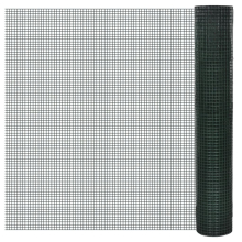 vidaXL Drahtzaun für Hühner Verzinkt mit PVC-Beschichtung 10x1 m Grün