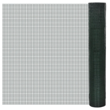 (green, 10 x 1 m 25 x 25 mm) vidaXL Chicken Wire Fence Steel with PVC Coating Wire Mesh Roll Wire Fencing