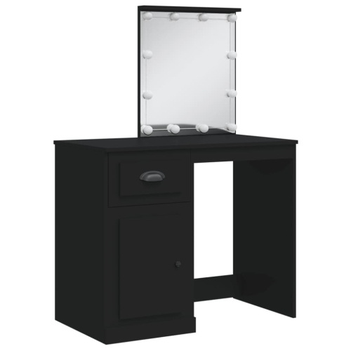 VidaXL (black) vidaXL Dressing Table with LED Lights Makeup Table Vanity Desk Cosmetic Table 2