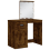 VidaXL (smoked oak) vidaXL Dressing Table with LED Lights Makeup Table Vanity Desk Cosmetic Table 3