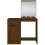 VidaXL (brown oak) vidaXL Dressing Table with LED Lights Makeup Table Vanity Desk Cosmetic Table 5