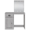 VidaXL (grey sonoma) vidaXL Dressing Table with LED Lights Makeup Table Vanity Desk Cosmetic Table 5