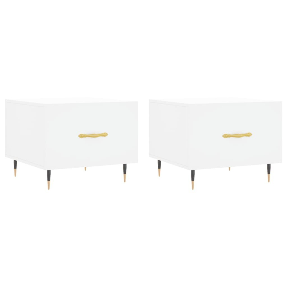 (white) vidaXL Coffee Table Side Table Sofa Table Telephone Table Engineered Wood