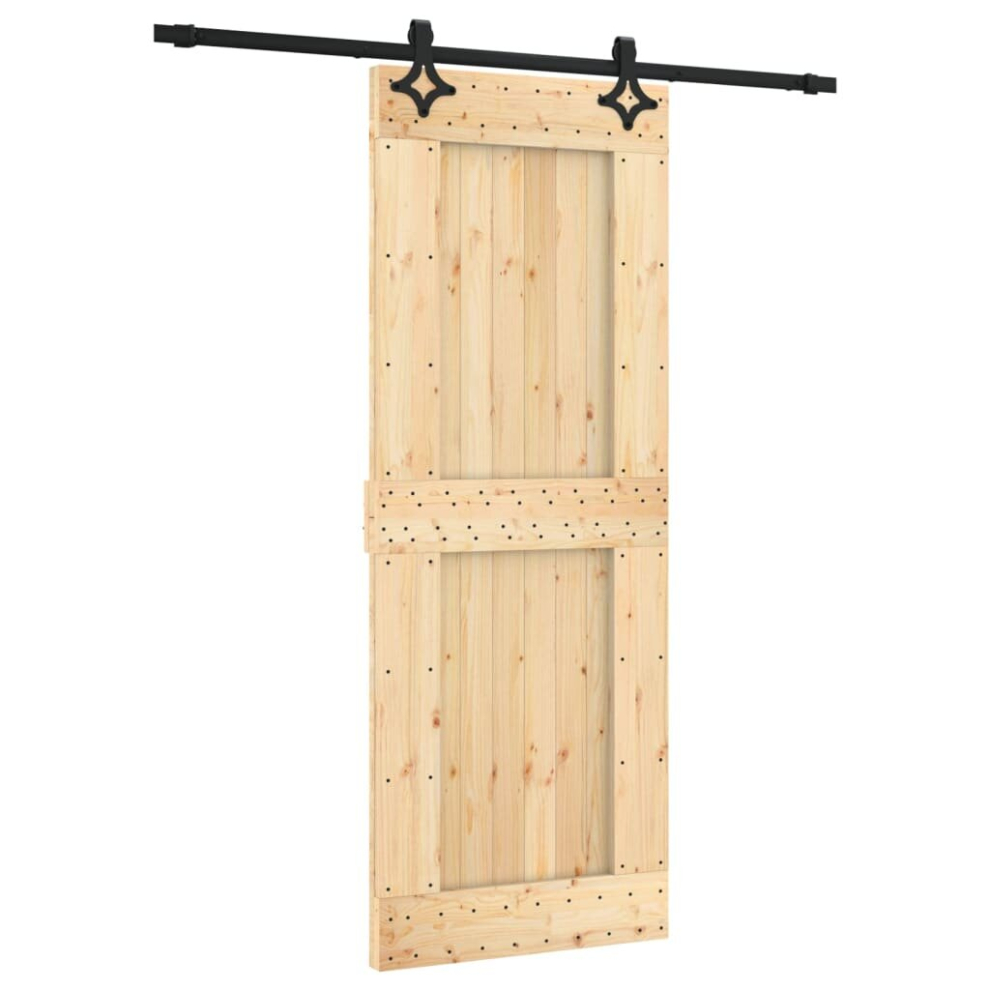 vidaXL Sliding Door with Hardware Set Interior Door Barn Door Solid Wood Pine