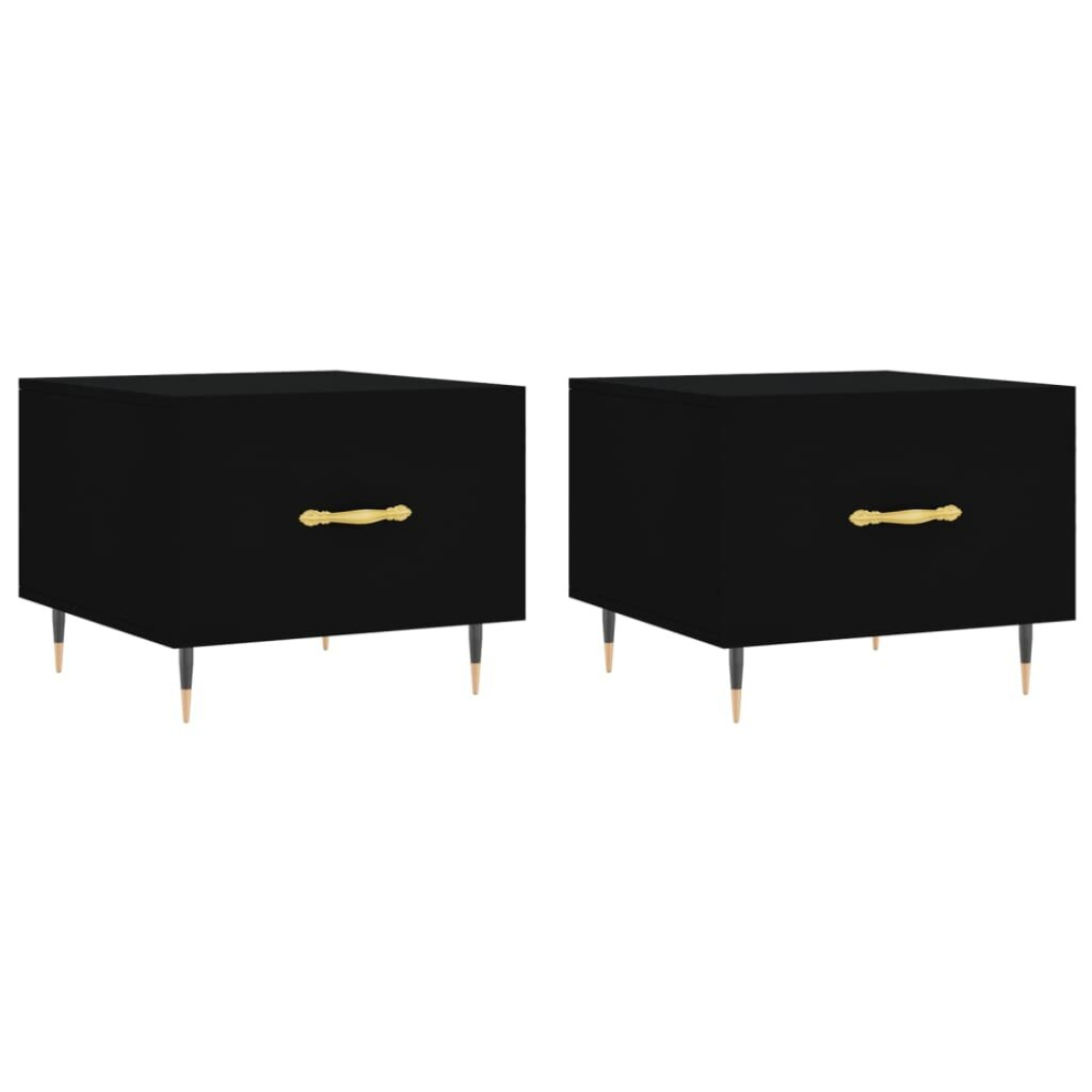 Vidaxl (Black) Coffee Table Side Table Sofa Table Telephone Table Engineered Wood
