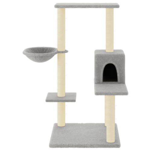 VidaXL (light grey) vidaXL Cat Tree Cat Tower with Sisal Scratching Posts Activity Centre Cream 2