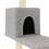 VidaXL (light grey) vidaXL Cat Tree Cat Tower with Sisal Scratching Posts Activity Centre Cream 6