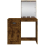 VidaXL (smoked oak) vidaXL Dressing Table with LED Lights Makeup Table Vanity Desk Cosmetic Table 5