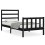 VidaXL (black, 75 x 190 cm) vidaXL Bed Frame Bed Base Platform Bed with Headboard White Double Solid Wood 2