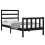VidaXL (black, 75 x 190 cm) vidaXL Bed Frame Bed Base Platform Bed with Headboard White Double Solid Wood 3