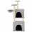 VidaXL (light grey) vidaXL Cat Tree Cat Tower with Sisal Scratching Posts Cat Cando Light Grey 3