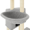 VidaXL (light grey) vidaXL Cat Tree Cat Tower with Sisal Scratching Posts Cat Cando Light Grey 7