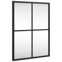 (30 x 40 cm) vidaXL Wall Mirror Hallway Makeup Mirror Hanging Mirror Black Rectangle Iron