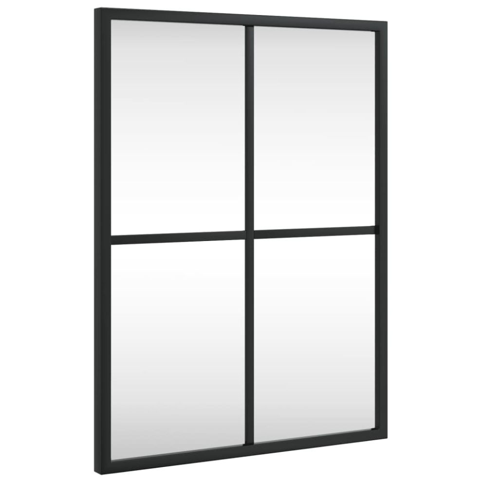 Vidaxl (30 X 40 Cm) Wall Mirror Hallway Makeup Mirror Hanging Mirror Black Rectangle Iron