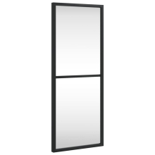 (20 x 50 cm) vidaXL Wall Mirror Hallway Makeup Mirror Hanging Mirror Black Rectangle Iron