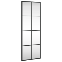 (30 x 80 cm) vidaXL Wall Mirror Hallway Makeup Mirror Hanging Mirror Black Rectangle Iron