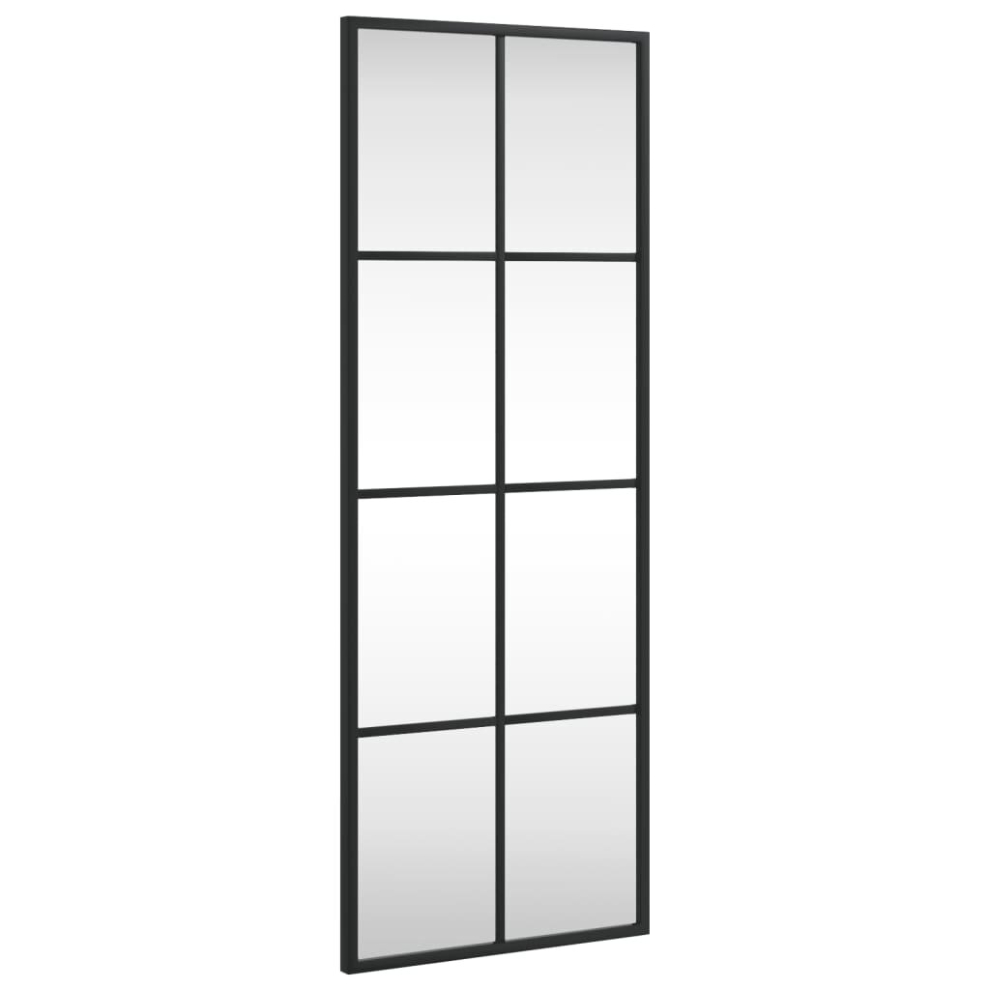 Vidaxl (30 X 80 Cm) Wall Mirror Hallway Makeup Mirror Hanging Mirror Black Rectangle Iron