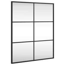 (50 x 60 cm) vidaXL Wall Mirror Hallway Makeup Mirror Hanging Mirror Black Rectangle Iron