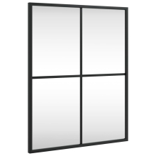 (40 x 50 cm) vidaXL Wall Mirror Hallway Makeup Mirror Hanging Mirror Black Rectangle Iron