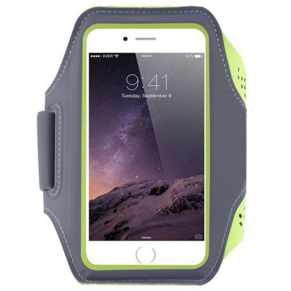 (Green) Sports Running Armband Arm Band Phone Holder for Apple iPhone 15 Plus Pro Max