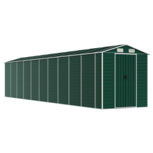 (green, 191 x 895 x 198 cm) vidaXL Garden Shed Outdoor Storage Shed Patio Yard Tool Shed Galvanised Steel