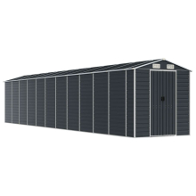 (anthracite, 191 x 980 x 198 cm) vidaXL Garden Shed Outdoor Storage Shed Patio Yard Tool Shed Galvanised Steel