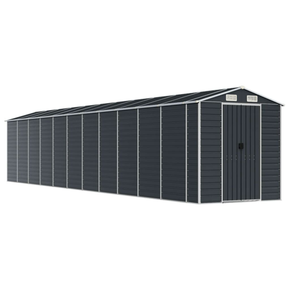 Vidaxl (Anthracite, 191 X 980 X 198 Cm) Garden Shed Outdoor Storage Shed Patio Yard Tool Shed Galvanised Steel