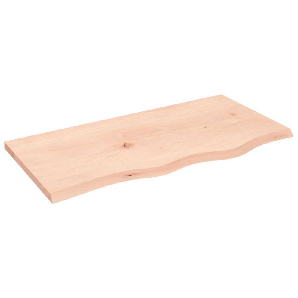 Vidaxl (Brown, 80 X 40 X 2 Cm) Table Top Wooden Desk Top Dining Table Top Untreated Solid Wood Oak