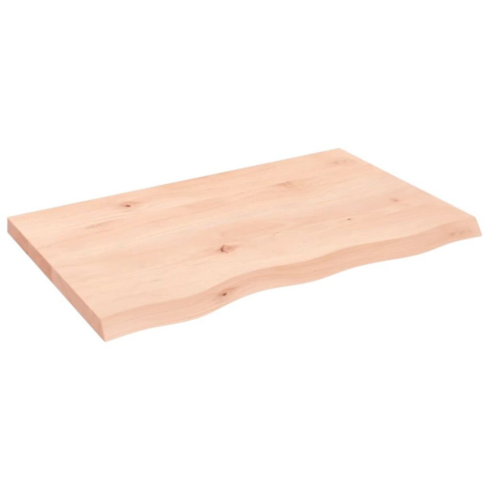 Vidaxl (Brown, 80 X 50 X 4 Cm) Table Top Wooden Desk Top Dining Table Top Untreated Solid Wood Oak