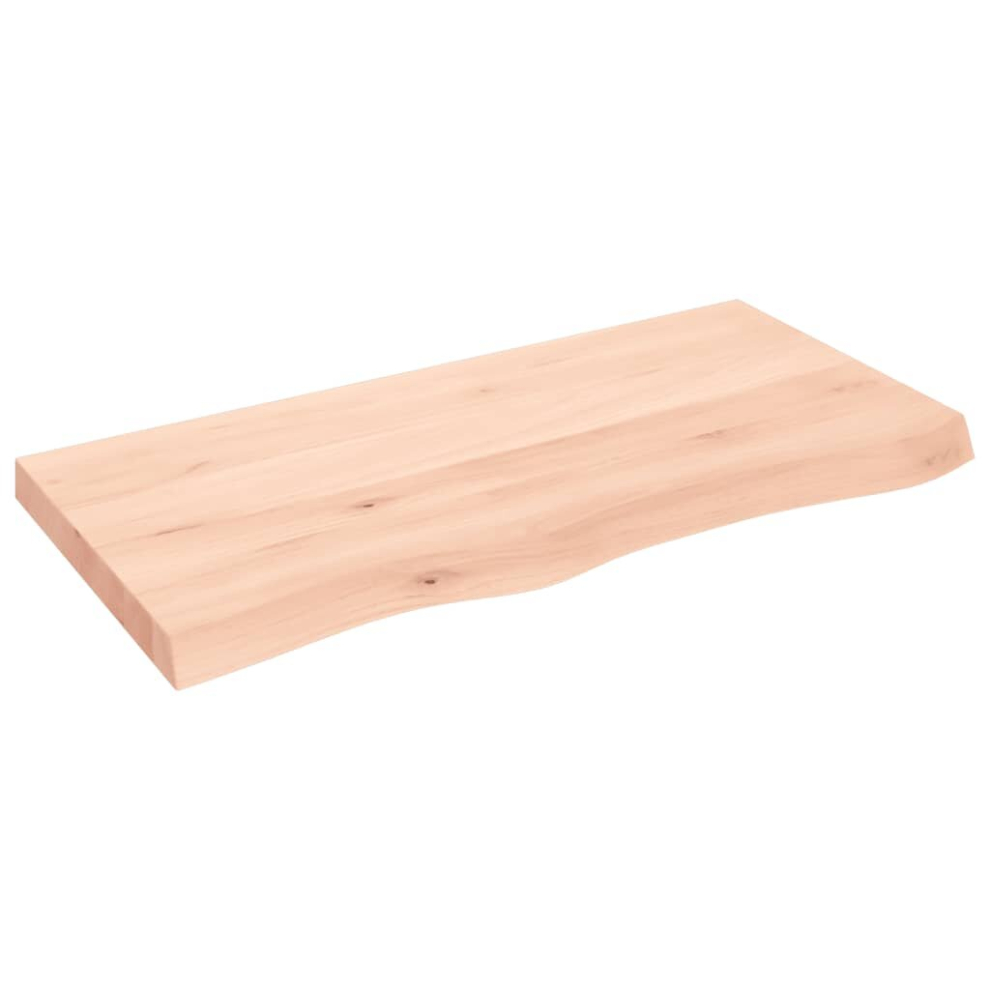 Vidaxl (Brown, 100 X 50 X 6 Cm) Table Top Wooden Desk Top Dining Table Top Untreated Solid Wood Oak