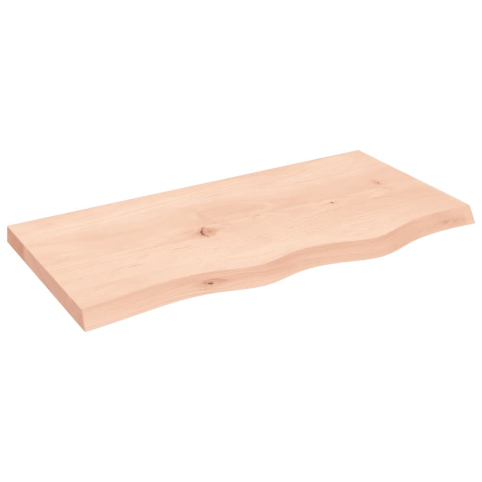 Vidaxl (Brown, 80 X 40 X 4 Cm) Table Top Wooden Desk Top Dining Table Top Untreated Solid Wood Oak