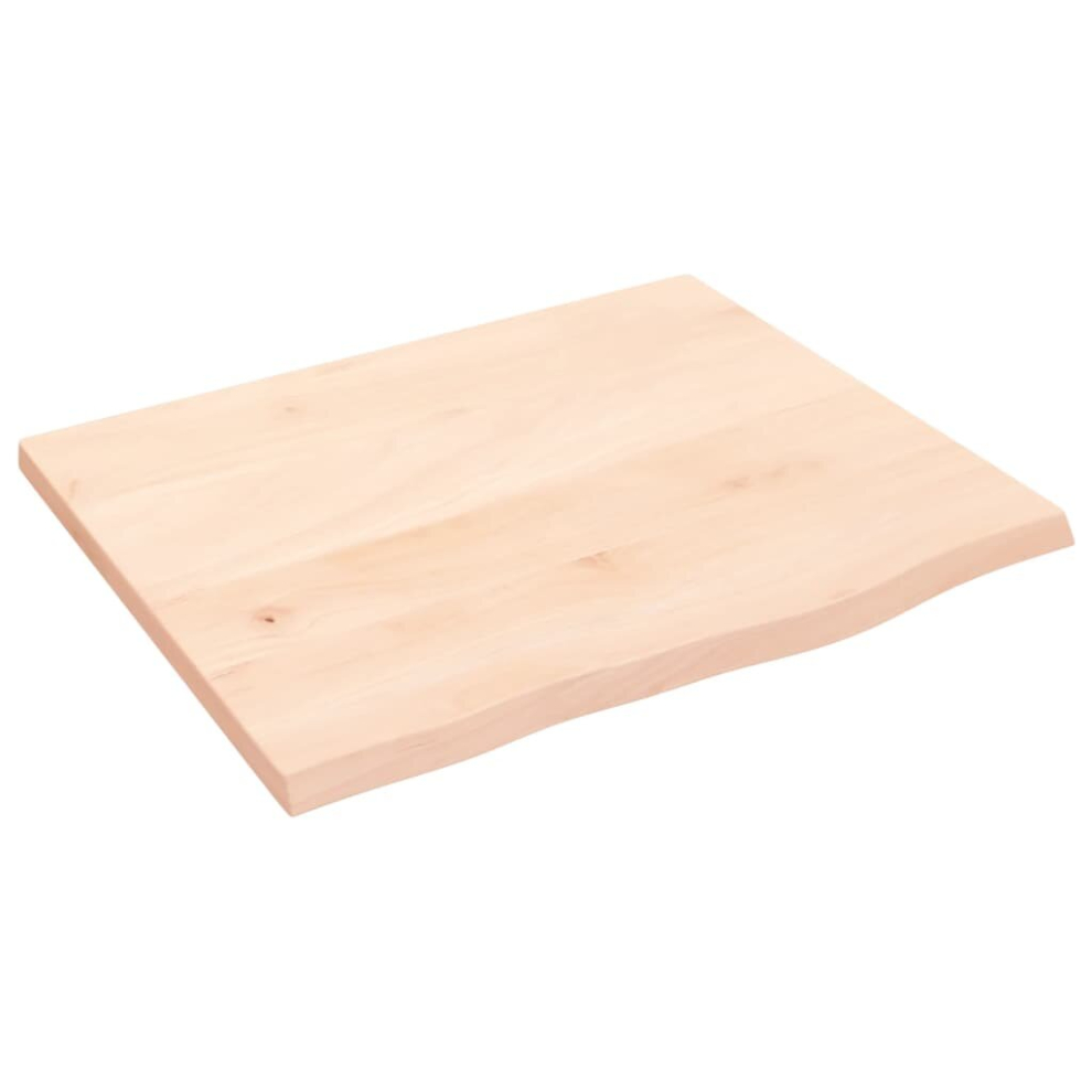 Vidaxl (Brown, 60 X 50 X 2 Cm) Table Top Wooden Desk Top Dining Table Top Untreated Solid Wood Oak
