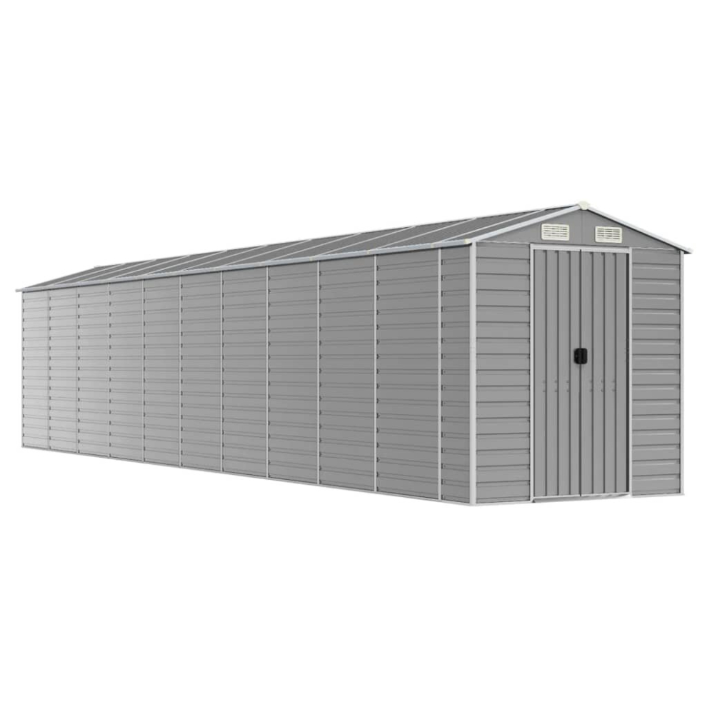 Vidaxl (Light Grey, 191 X 895 X 198 Cm) Garden Shed Outdoor Storage Shed Patio Yard Tool Shed Galvanised Steel