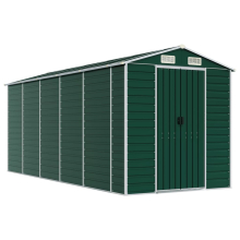 (green, 191 x 470 x 198 cm) vidaXL Garden Shed Outdoor Storage Shed Patio Yard Tool Shed Galvanised Steel