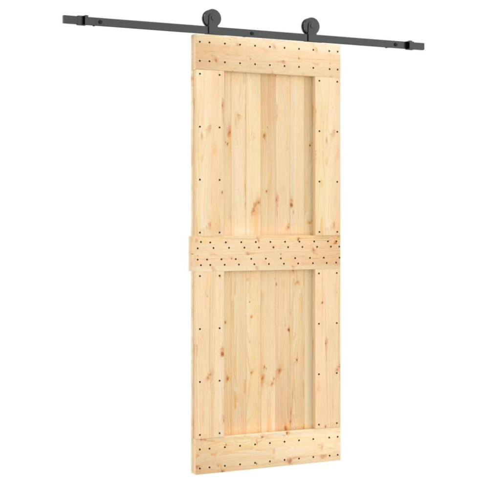 vidaXL Sliding Door with Hardware Set Interior Door Barn Door Solid Wood Pine