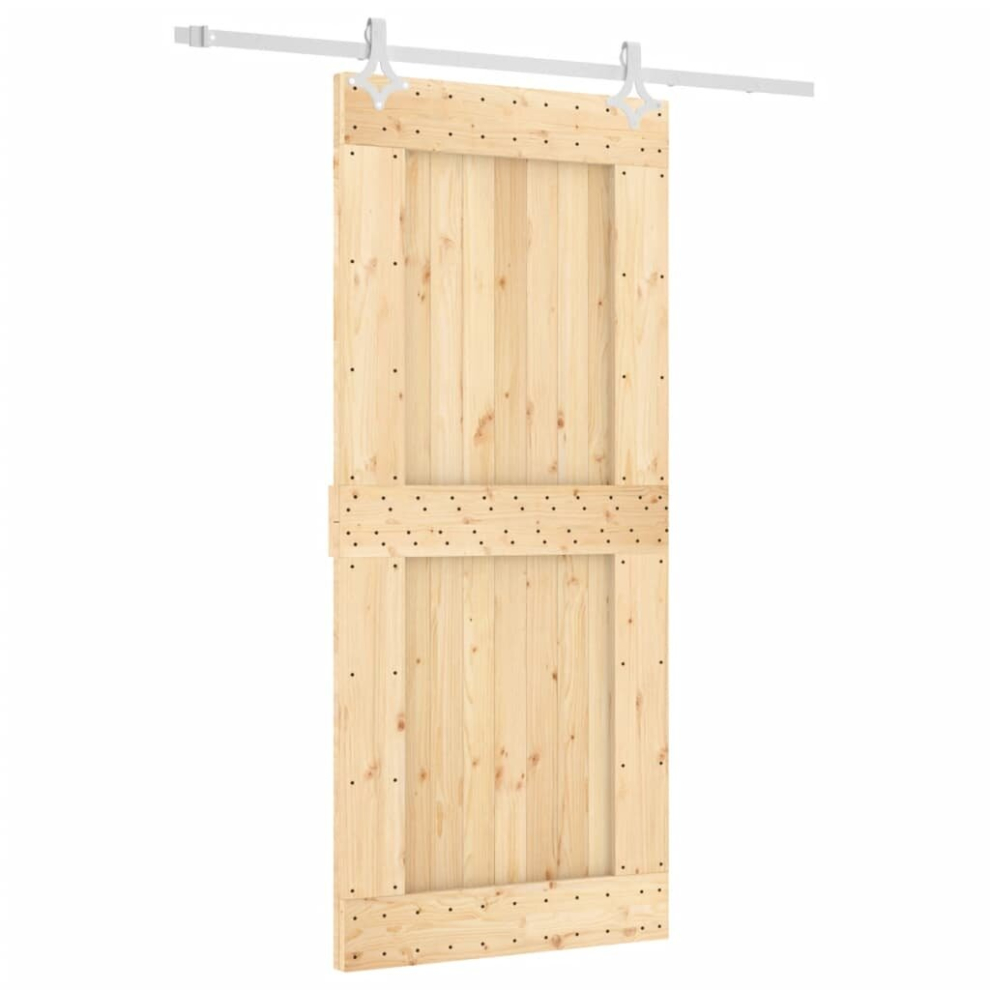 vidaXL Sliding Door with Hardware Set Interior Door Barn Door Solid Wood Pine