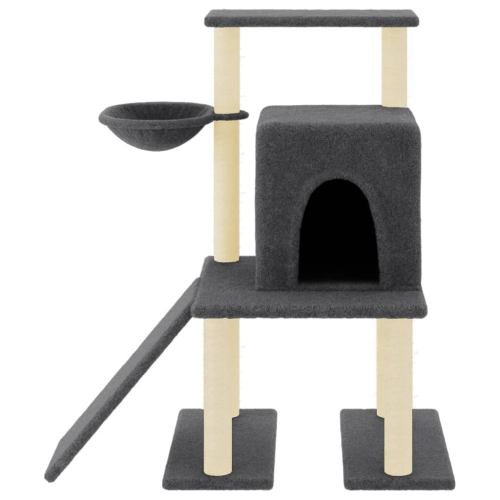VidaXL (dark grey) vidaXL Cat Tree Cat Tower with Sisal Scratching Posts Cat Cando Light Grey 2