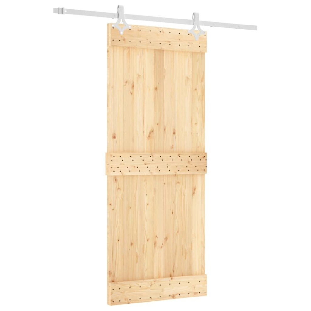 vidaXL Sliding Door with Hardware Set Interior Door Barn Door Solid Wood Pine