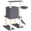 VidaXL (dark grey) vidaXL Cat Tree Cat Tower with Sisal Scratching Posts Cat Cando Light Grey 5