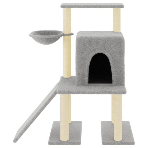 VidaXL (light grey) vidaXL Cat Tree Cat Tower with Sisal Scratching Posts Cat Cando Light Grey 2