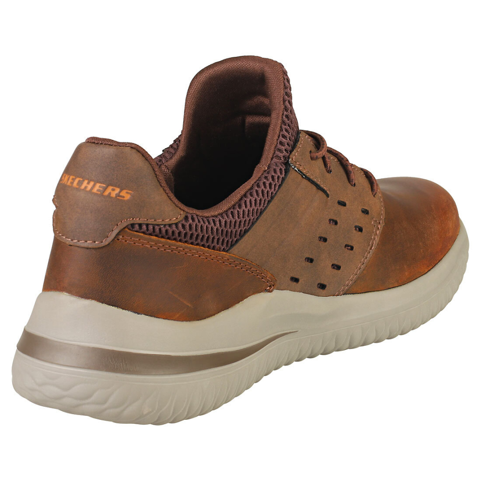 Skechers Delson 3.0 Ezra Mens Casual Trainers In Dark Brown - 12 Uk