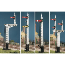 LNER Latticed Post Unpainted Signal Kit - Build 4 Signals for LNER/SR (LBSCR) Modelling (Unpainted, Requires Assembly & Painting)