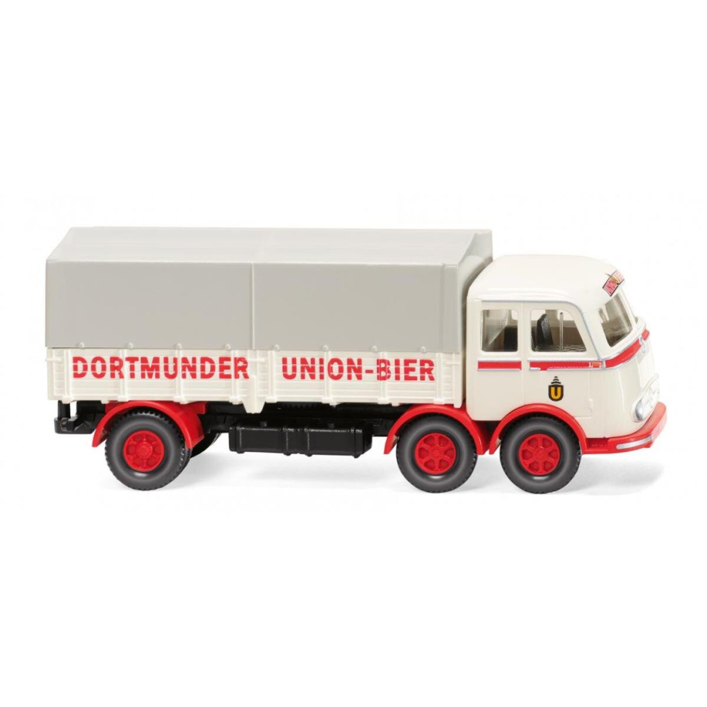 MB LP 333 Flatbed Truck Dortmunder Union-Bier 1958-61-image-OPC-PCPB2FW-NEW