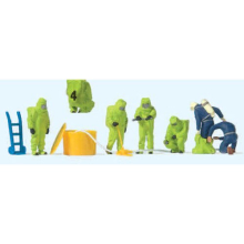 Fireman in Green Chemical Suits (6) Exclusive Figure Set