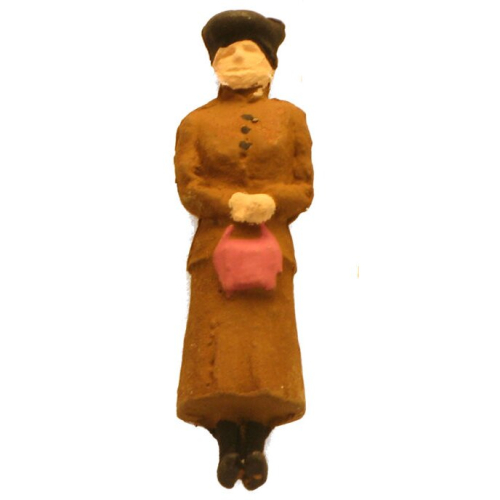 Standing Female Passenger with Handbag Figure
