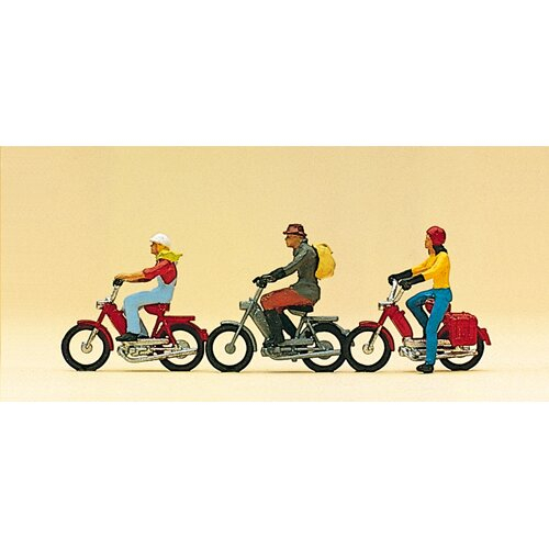 Mopeds with Riders (6) Exclusive Figure Set